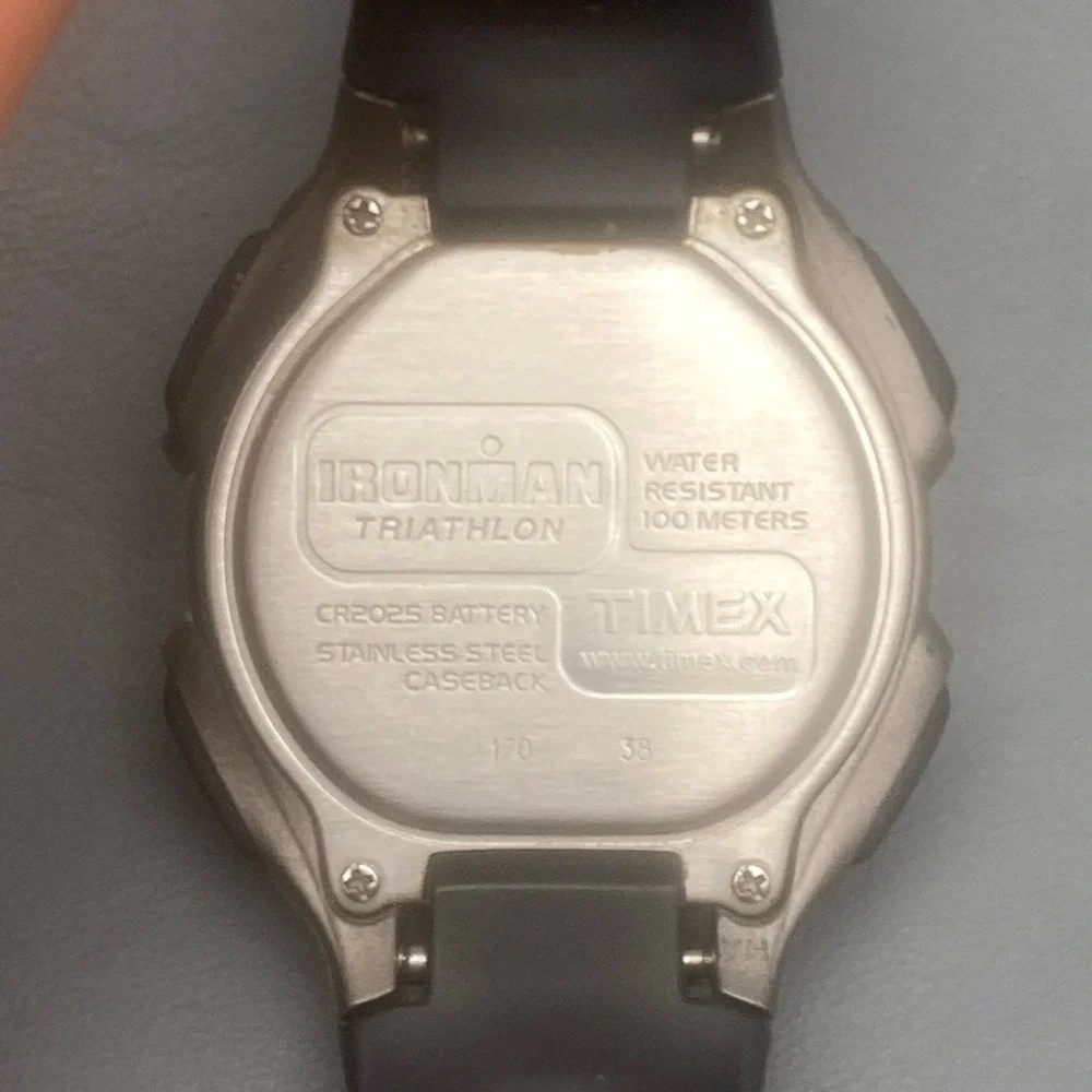 Timex Ironman WR100M Black Unisex 30 Laps Water-Resistant Wristwatch Untested